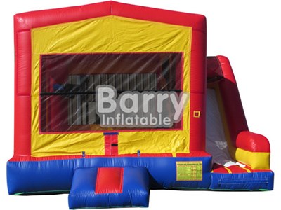 Yellow 3 In 1 Kids Inflatable Bounce House With Slide For Sale BY-IC-016
